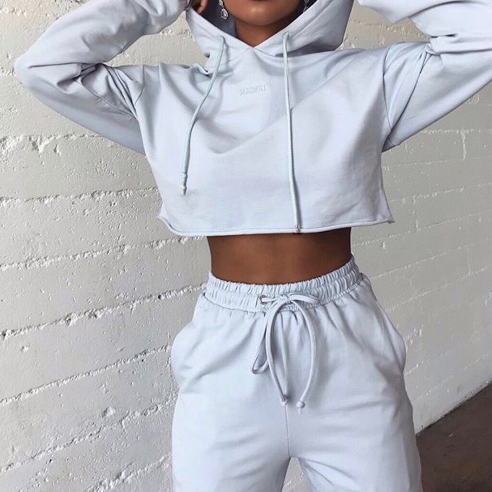 Meshki baby blue jogger sweatpants